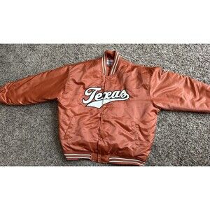 Texas Longhorns Jacket Vintage Xtreme Fanz Satin Bomber Quilted Lined Size 2XL